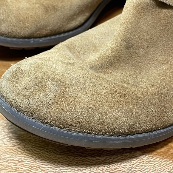 Women’s CAT Caterpillar Moto Zipper Work Boots Size 10/41 Camel Suede - Picture 12 of 16